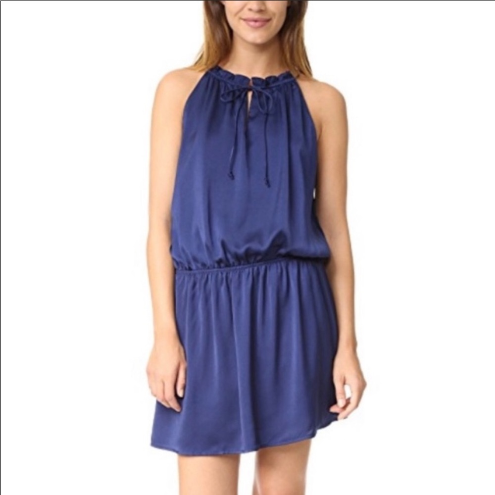 BB Dakota silky navy sleeveless dress